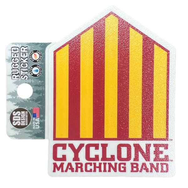 5-Bar Cyclone Marching Band Rugged Sticker (2.5"x3.5")